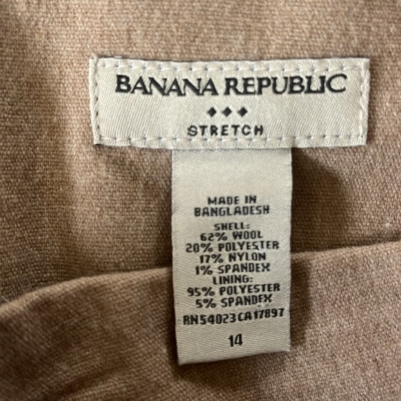Banana republic tan tweed skirt women’s‎ size 14 - Picture 3 of 3